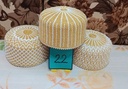 Golden topi set of 3